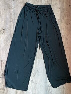 Zara Black Wide-Leg Drawstring Lounge Pants